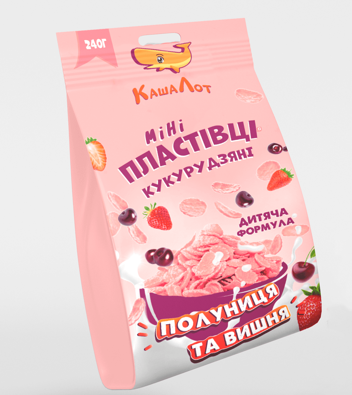 Кукурудзяні пластівці “Полуниця”